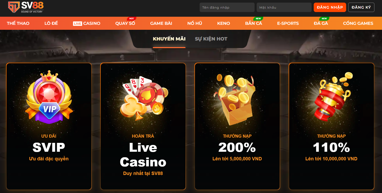 SV88 Nơi Hội Tụ Của Đam Mê Cá Cược và Trò Chơi Giải Trí 3 Khám phá các sảnh game hot hit tại nhà cái SV88